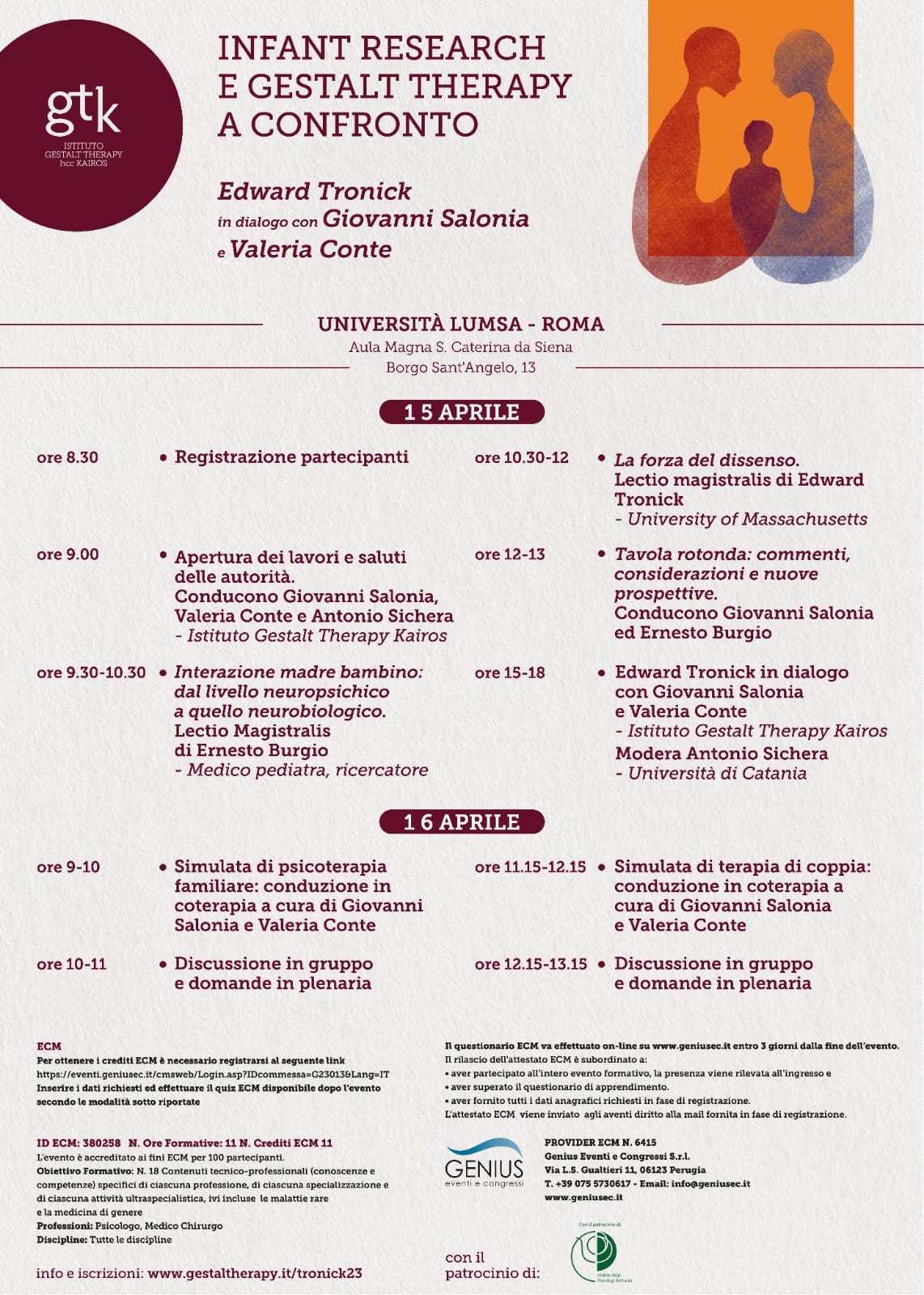 Infant Research e Gestalt Therapy a confronto | 15-16 aprile 2023 Roma