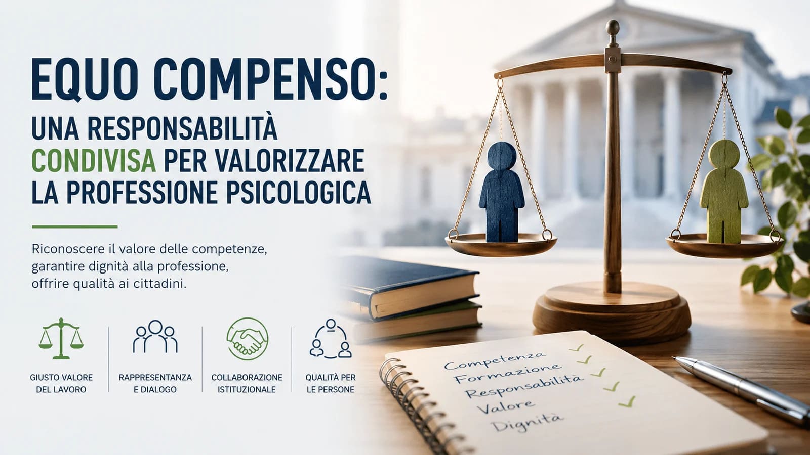 Equo compenso: una responsabilità condivisa per valorizzare la professione psicologica