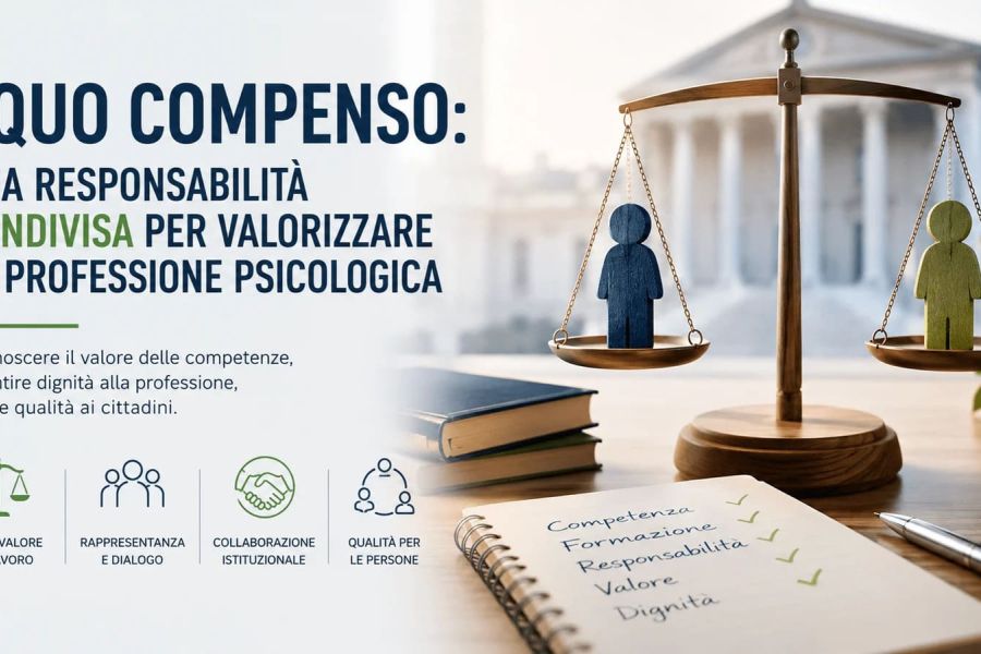 Equo compenso: una responsabilità condivisa per valorizzare la professione psicologica
