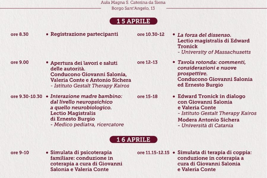 Infant Research e Gestalt Therapy a confronto | 15-16 aprile 2023 Roma
